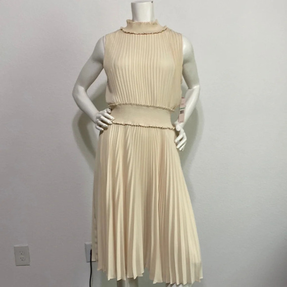 Nanette Lepore Smocked Sleeveless Midi Dress - Picture 2 of 8